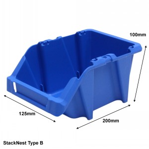 Stack & Nest Plastic Parts Bins Size B 20 Pack